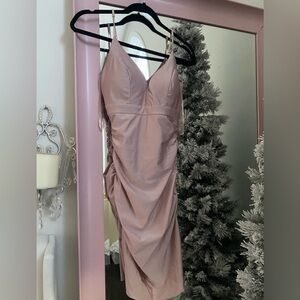 Le chateau pink sparkly formal dress